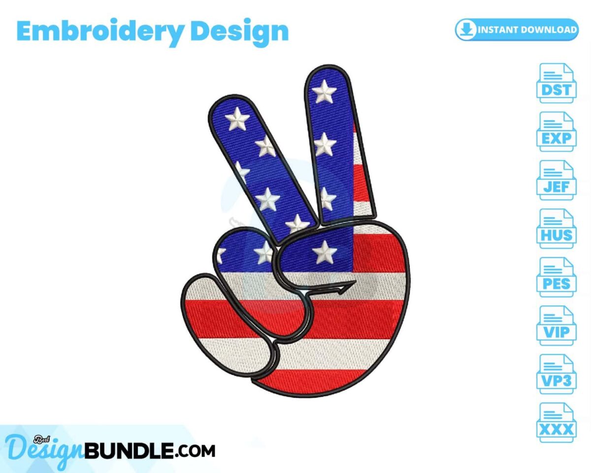 peace-sign-4th-of-july-embroidery-design