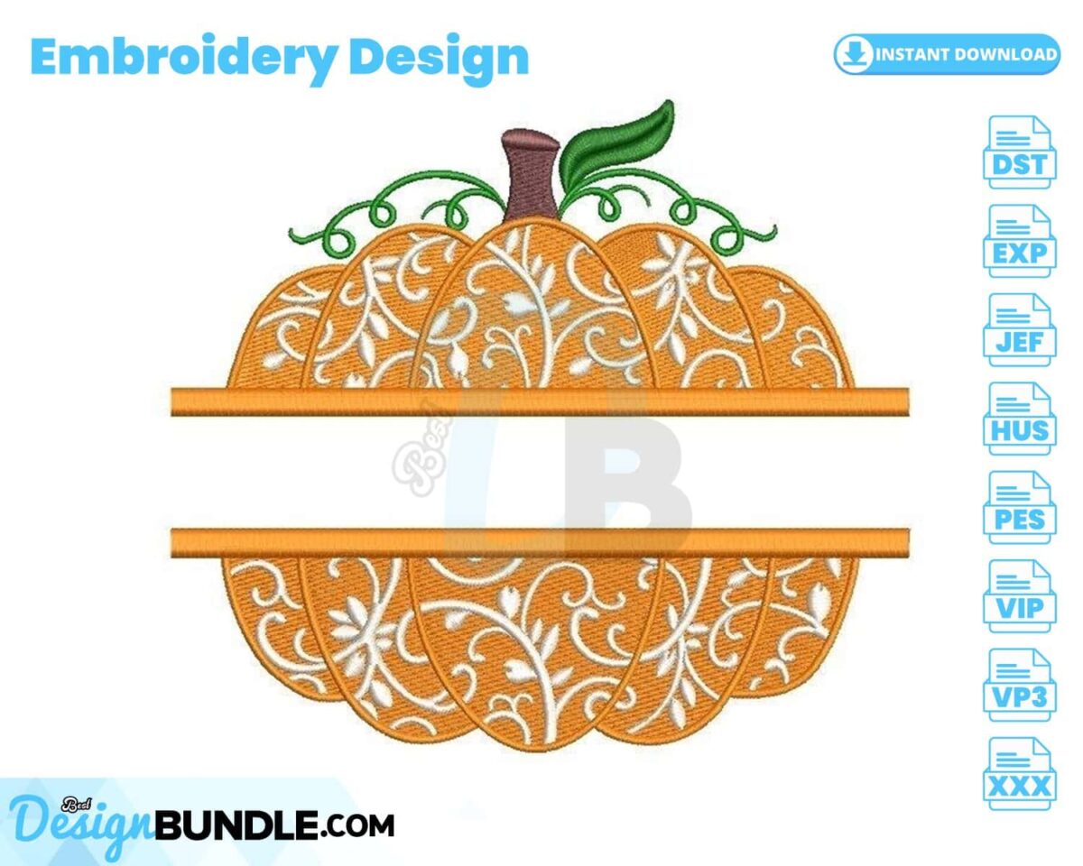 split-pumpkin-autumn-embroidery-design