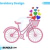 bicycle-with-hearts-embroidery-design