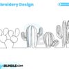 cactus-outline-embroidery-design