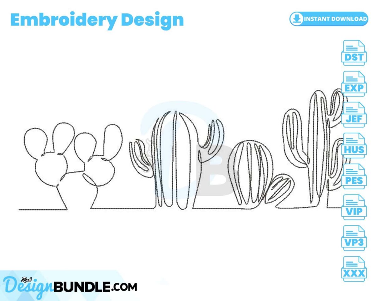cactus-outline-embroidery-design