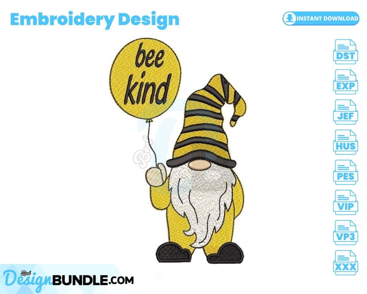 bee-kind-gnome-embroidery-design