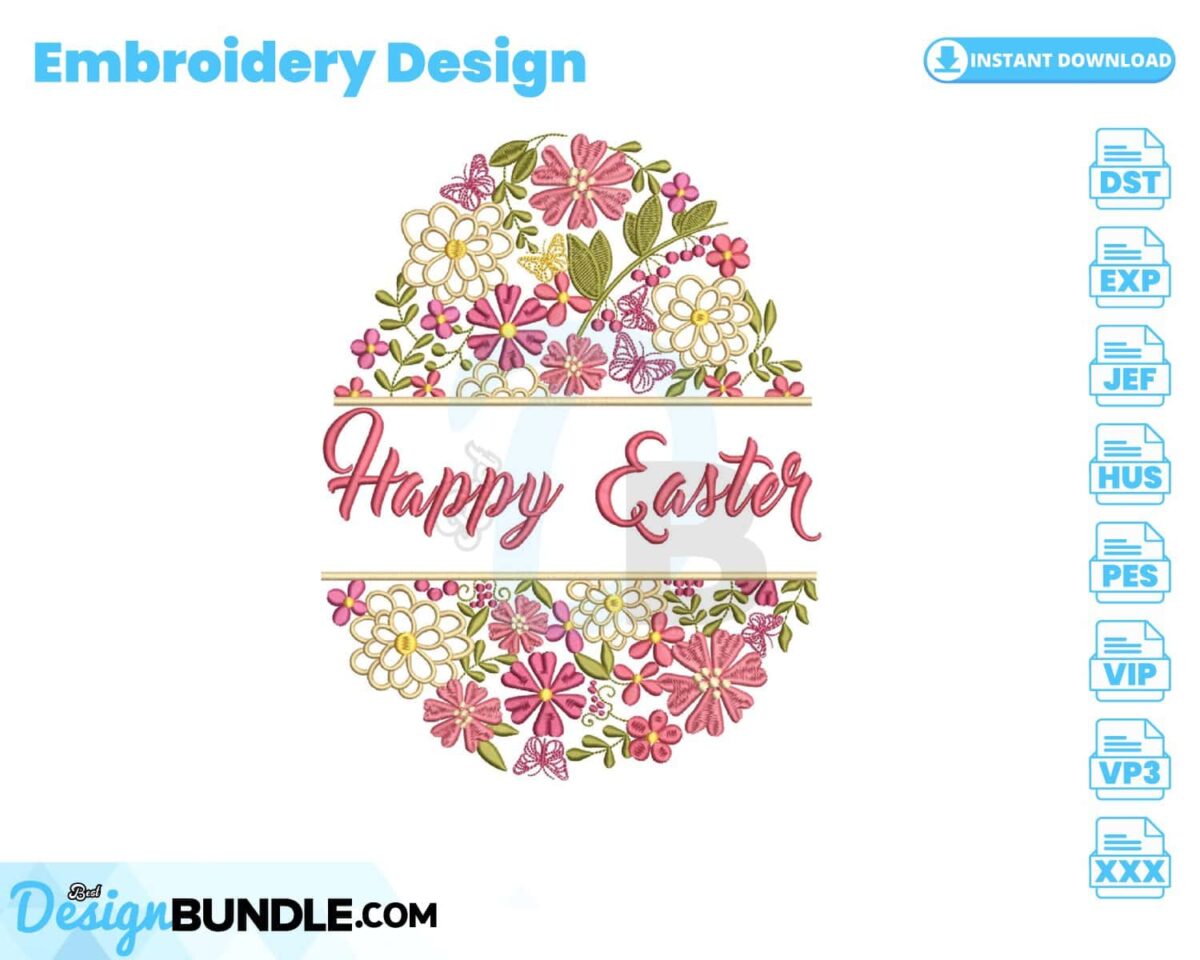 happy-easter-with-flower-and-butterfly-embroidery-design