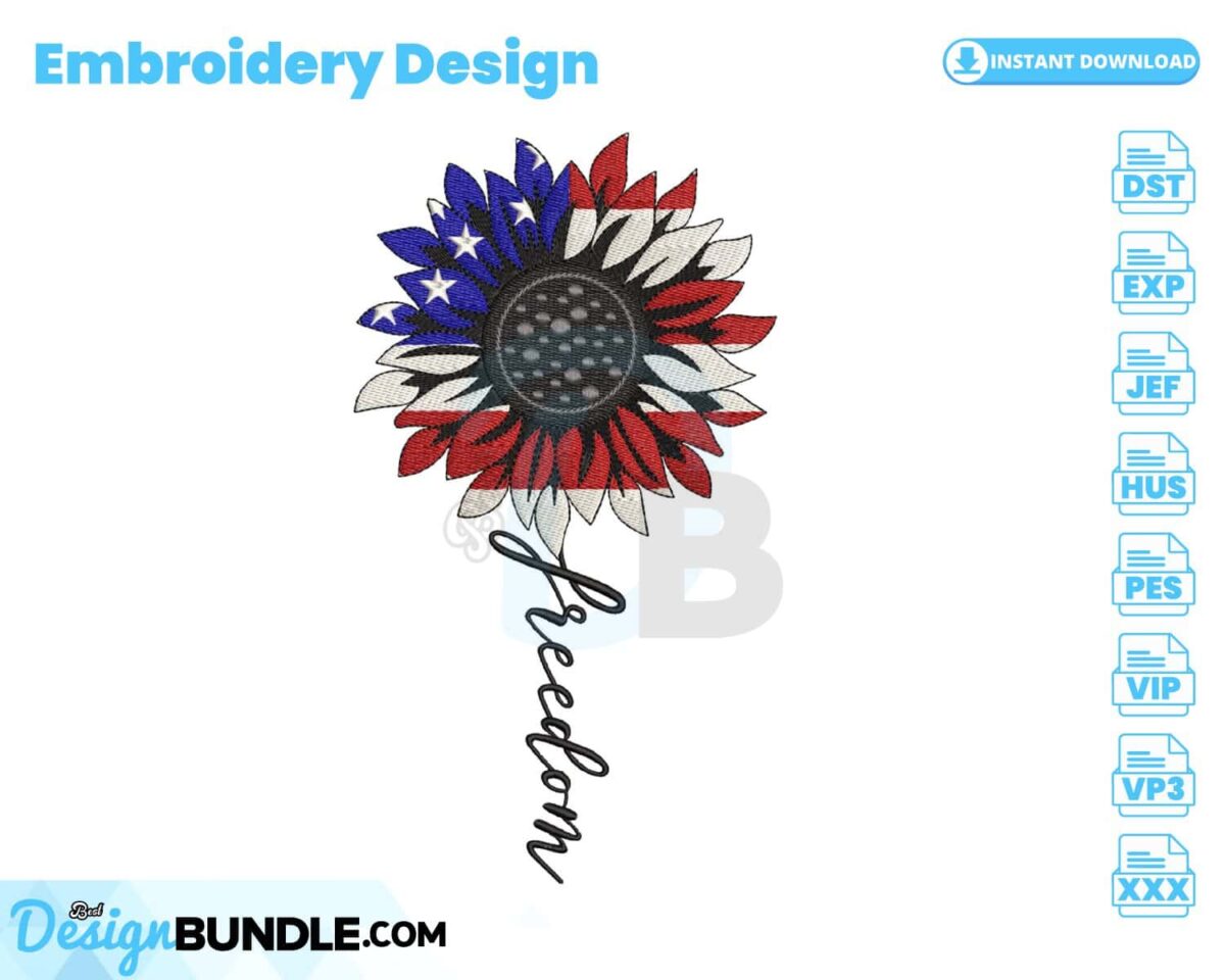 american-sunflower-embroidery-design
