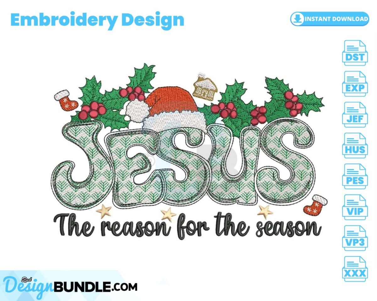 jesus-the-reason-for-the-season-embroidery-design