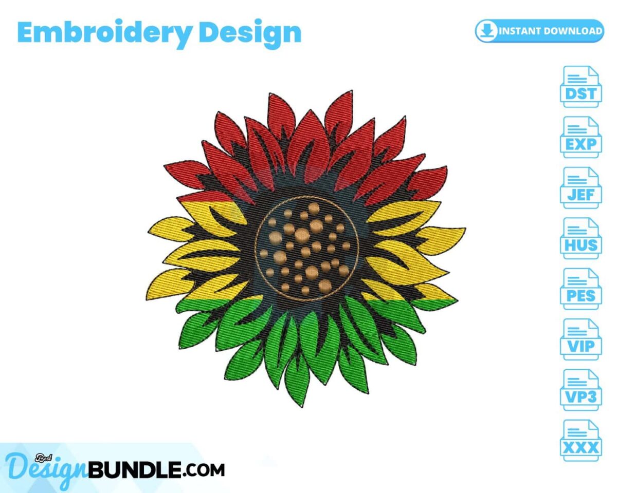 sunflower-embroidery-design-juneteenth-embroidery-design