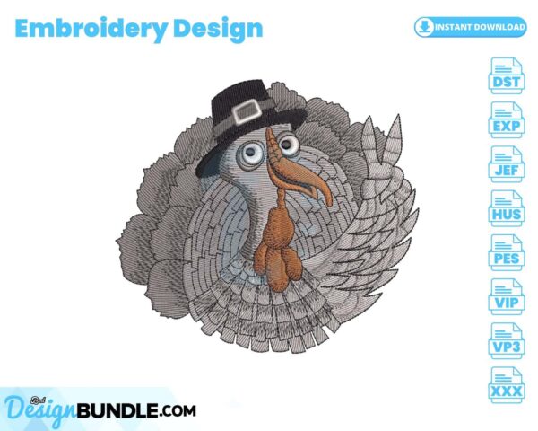 turkey-with-peace-sign-embroidery-design