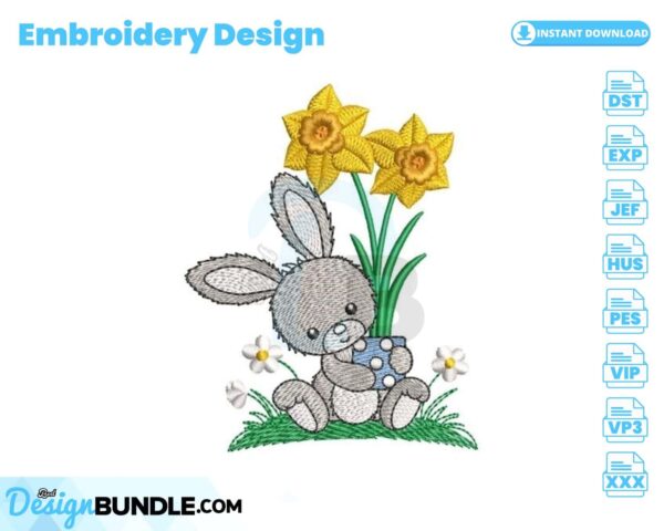 bunny-with-daffodils-embroidery-design