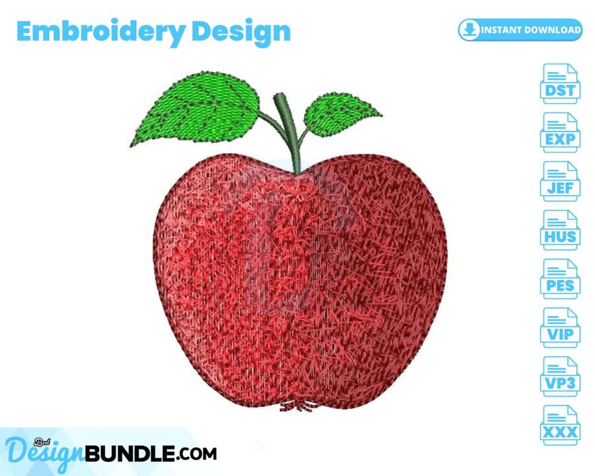 apple-embroidery-design