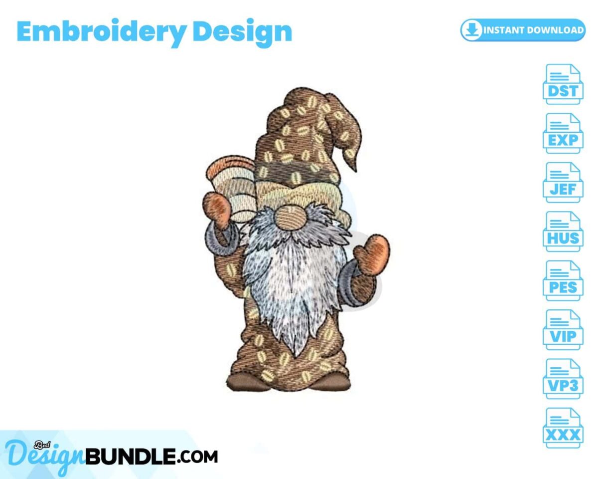 gnome-with-coffee-embroidery-design