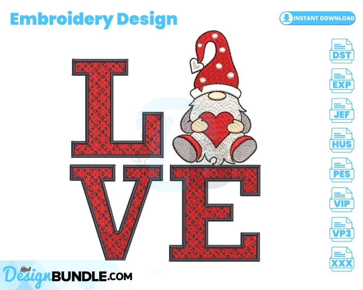 gnome-embroidery-design