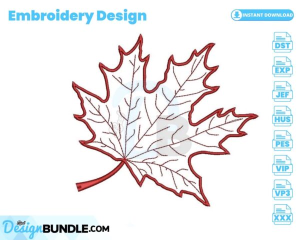 maple-leaf-embroidery-design