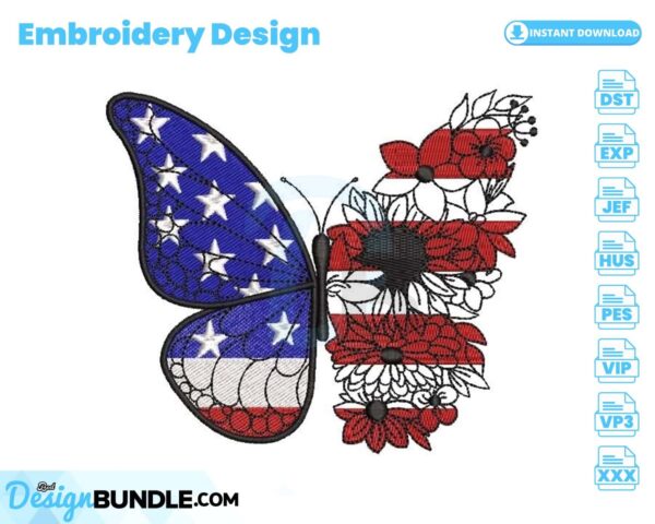 butterfly-usa-flag-with-flowers-embroidery-design