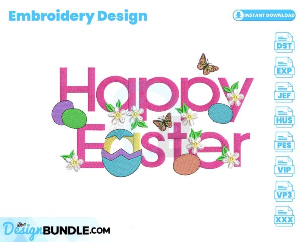 happy-easter-with-flower-and-butterfly-embroidery-design