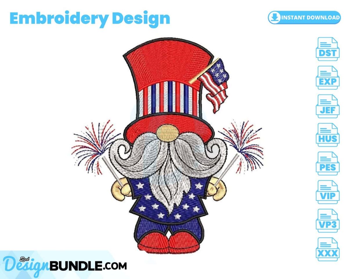 american-gnome-embroidery-design