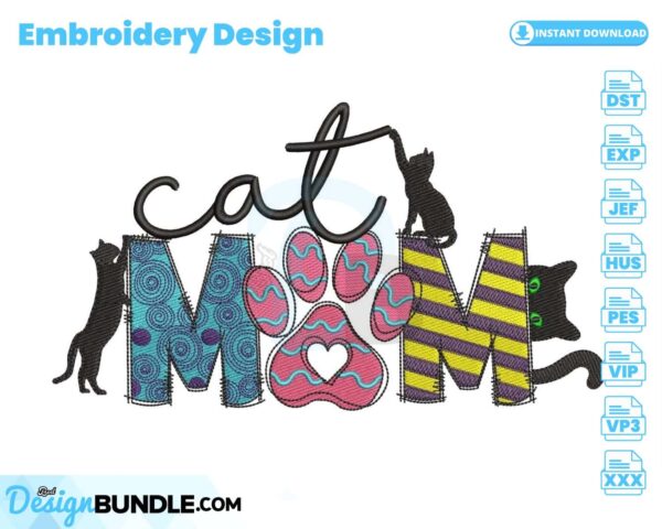 cat-mom-embroidery-design