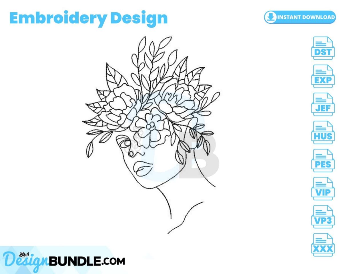 face-with-flowers-embroidery-design
