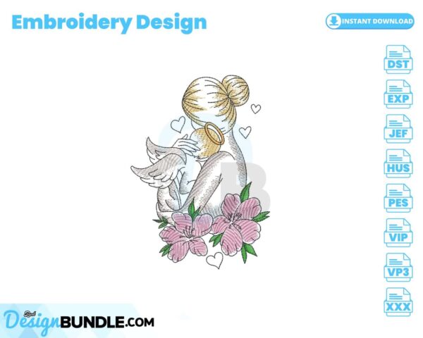 mom-with-a-baby-embroidery-design