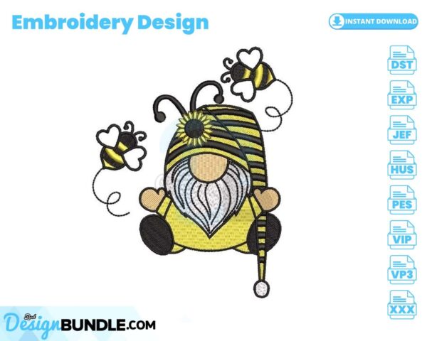 bee-kind-gnome-embroidery-design