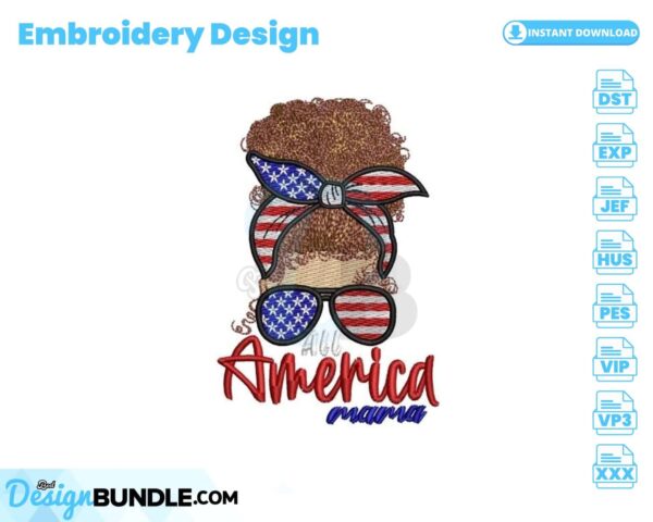 all-america-mama-embroidery-design