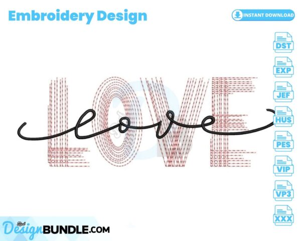 love-embroidery-design