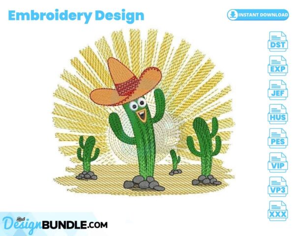cactus-embroidery-design