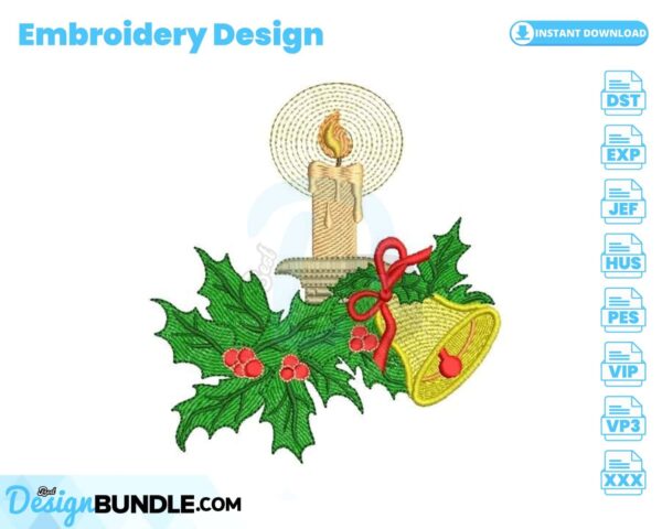 christmas-candle-embroidery-design