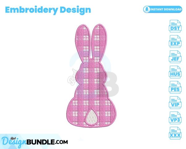 buffalo-plaid-bunny-embroidery-design