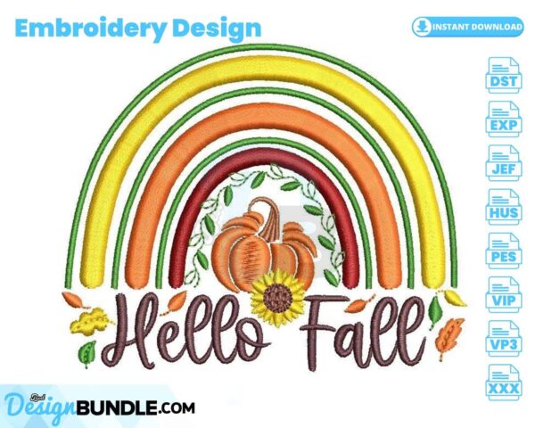 rainbow-hello-fall-embroidery-design