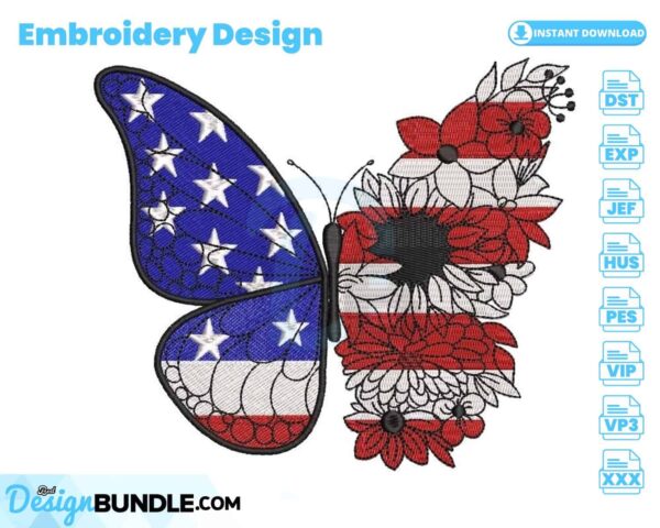 butterfly-usa-flag-with-flowers-embroidery-design