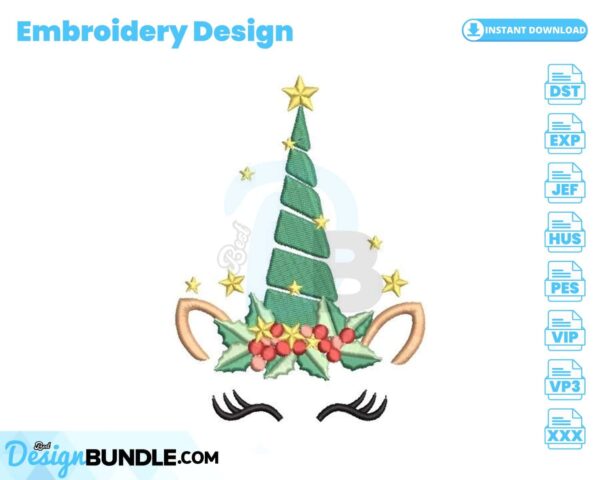 christmas-unicorn-embroidery-design