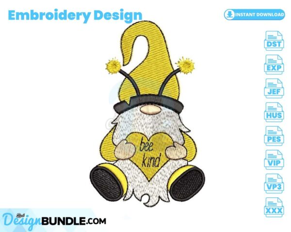 bee-kind-gnome-embroidery-design
