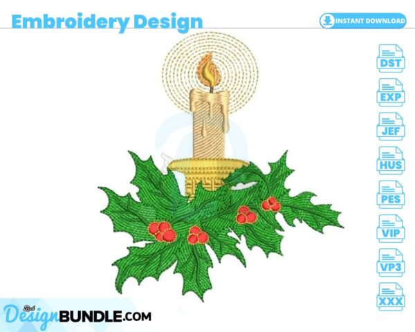 christmas-candle-embroidery-design