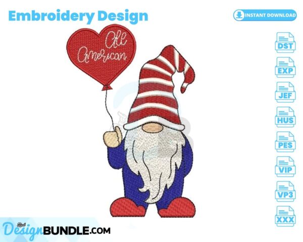american-gnome-embroidery-design