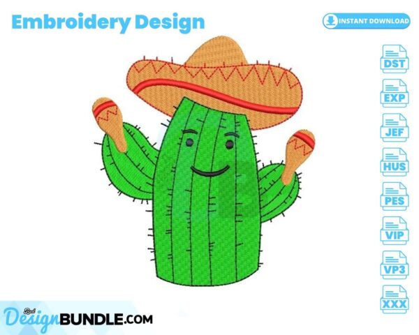 cactus-embroidery-design