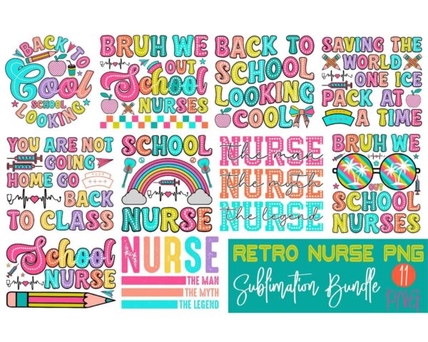 retro-nurse-png-sublimation-bundle