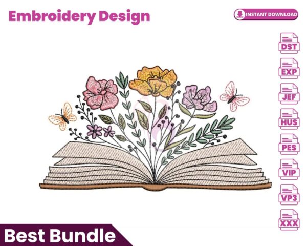floral-book-embroidery-design