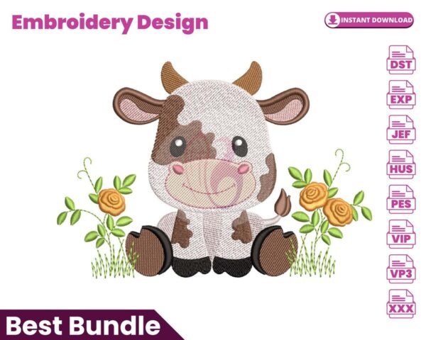 baby-cow-embroidery-design