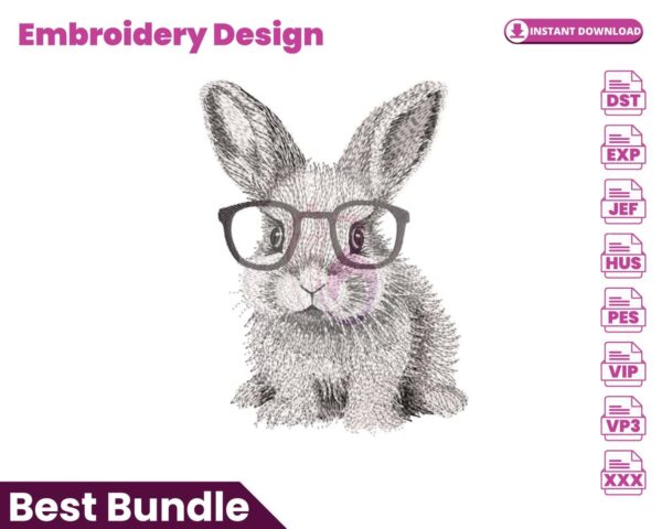 bunny-with-glasses-embroidery-design