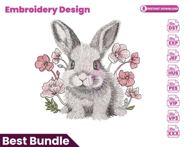 floral-bunny-embroidery-design