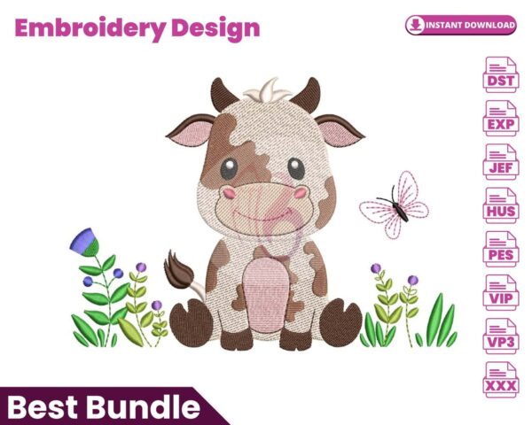 baby-cow-embroidery-design