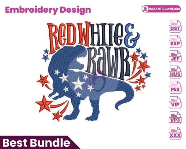 american-dino-embroidery-design