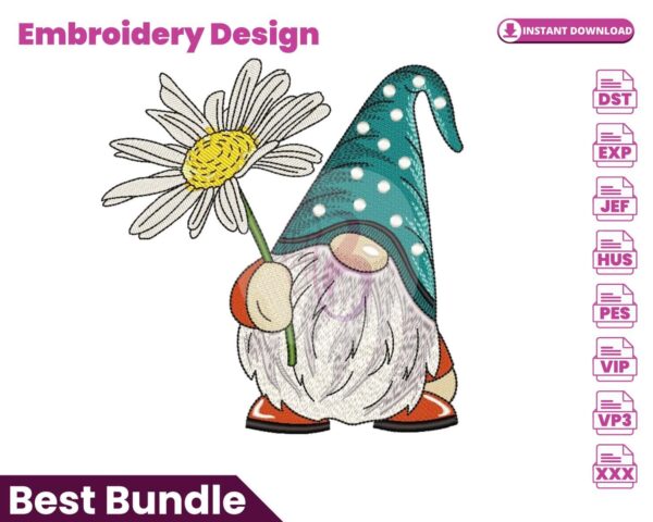 gnome-with-a-daisy-embroidery-design