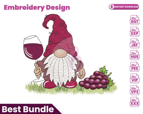 wine-gnome-embroidery-design