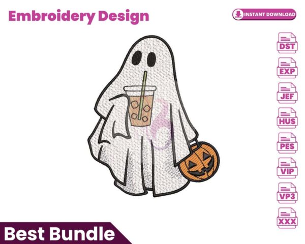 ghost-with-iced-coffee-embroidery-design