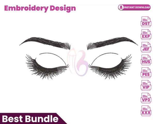 eyelashes-embroidery-design