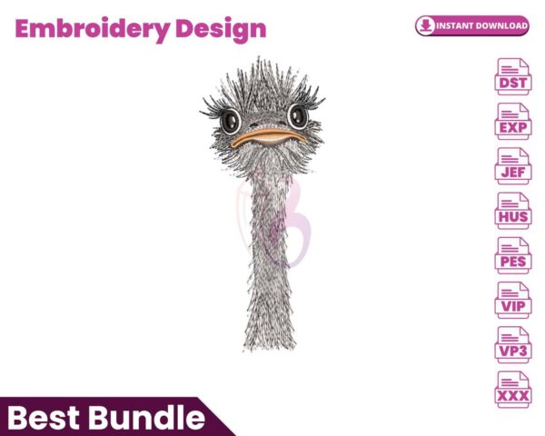 ostrich-embroidery-design