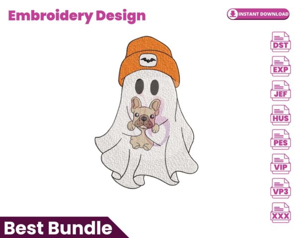 ghost-with-french-bulldog-embroidery-design