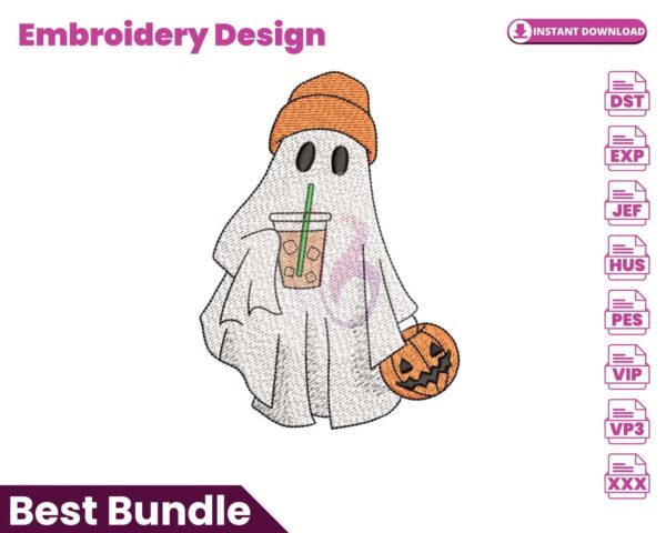 ghost-with-iced-coffee-embroidery-design