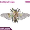 floral-bumblebee-embroidery-design